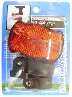 自転車用　３ＬＥＤ　テールライト　ブラック　４１８２１