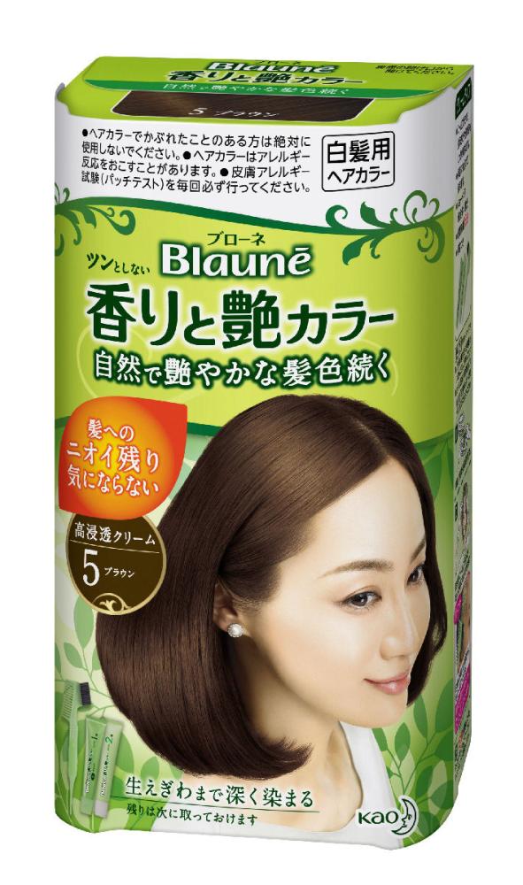 花王　ブローネ　香りと艶カラークリーム　５ブラウン