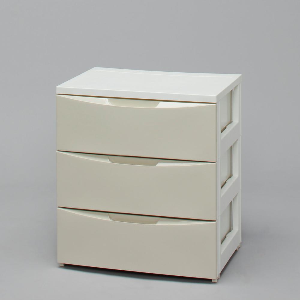 ワイドチェスト　ホワイト／アイボリー　ＣＯＤ－５５３