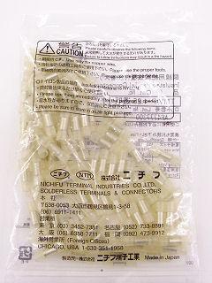 絶縁圧着スリーブ　ＴＭＶ　Ｐ－１．２５　透明