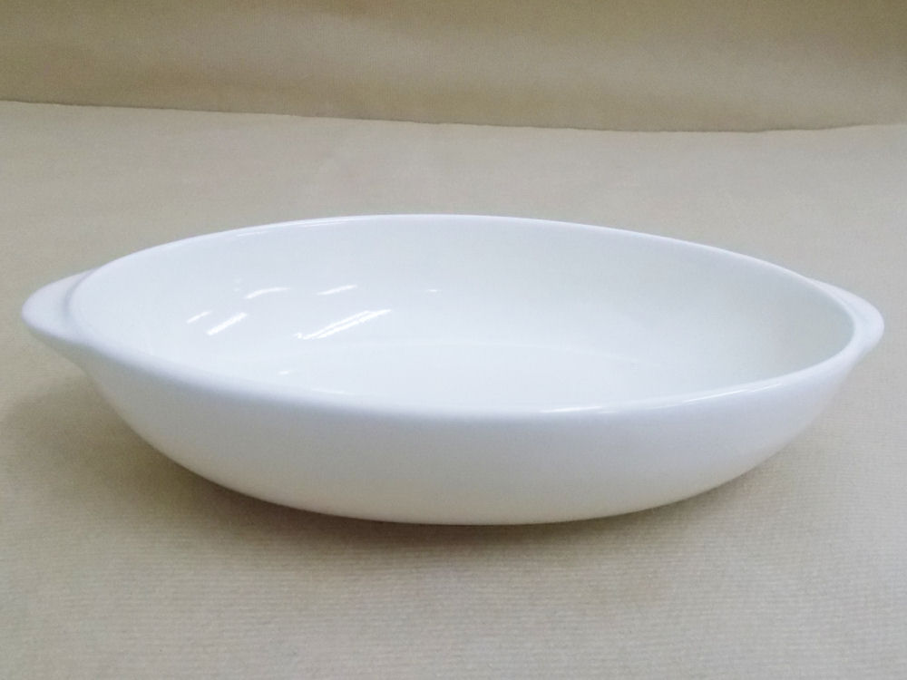 【美濃焼】白楕円　グラタン