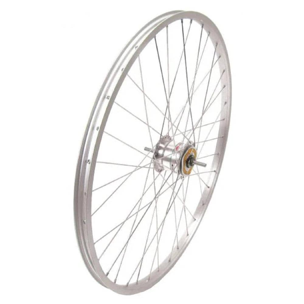 サギサカ　前車輪　ハブダイナモ付　ＷＯ２７　アルミ　シルバー　６１７１７