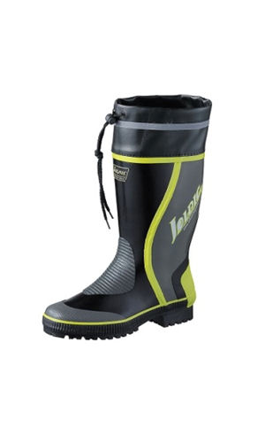 紳士メッシュ長靴　ＤＸ－４１　ブラック／ライム　２４．５ｃｍ