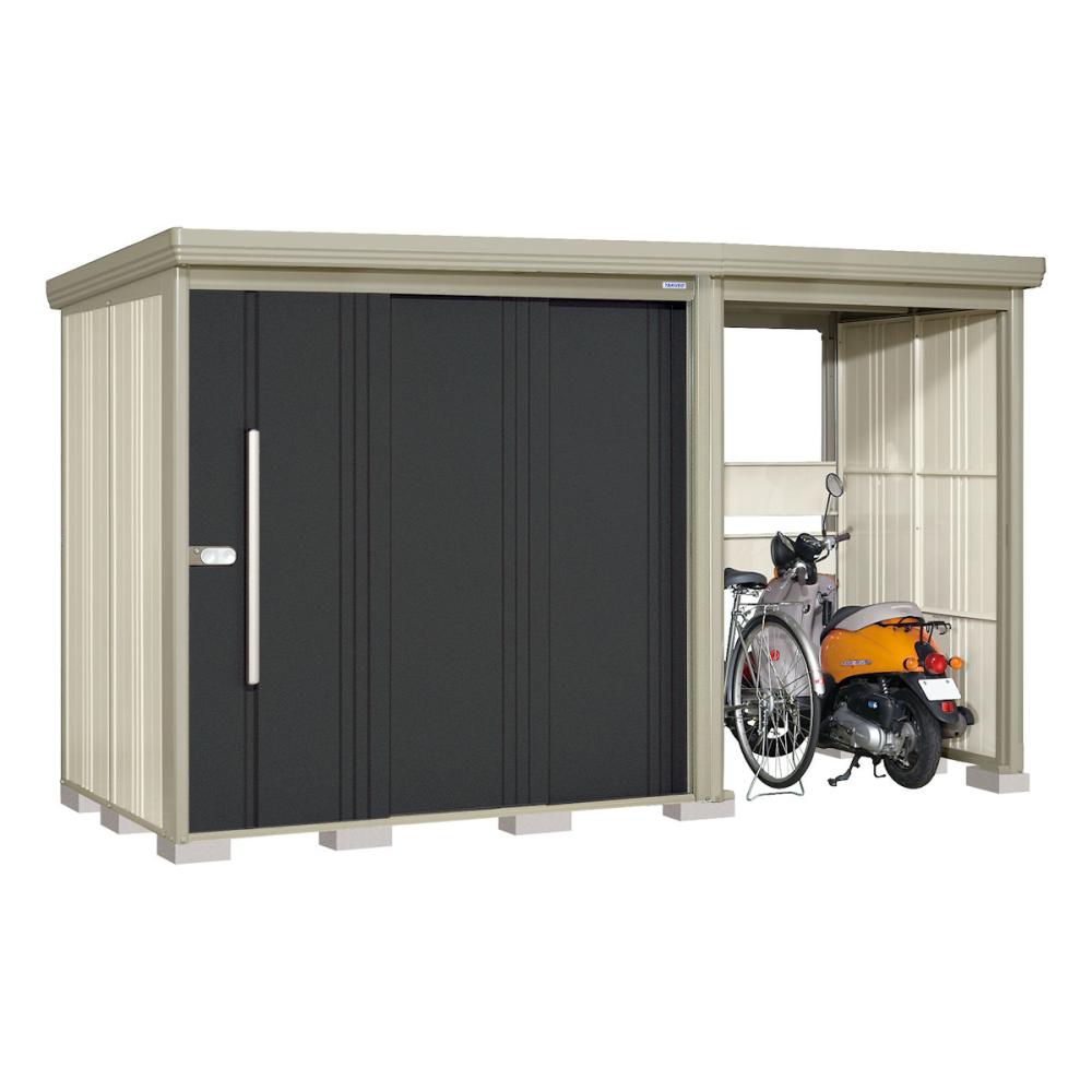 タクボ物置　Ｍｒ．ストックマン　プラスアルファ　間口３７２×奥行１５９ｃｍ　駐輪部間口１５０ｃｍ　多雪型・標準屋根　ムーンホワイト　ＴＰ－Ｓ３７１５Ｗ