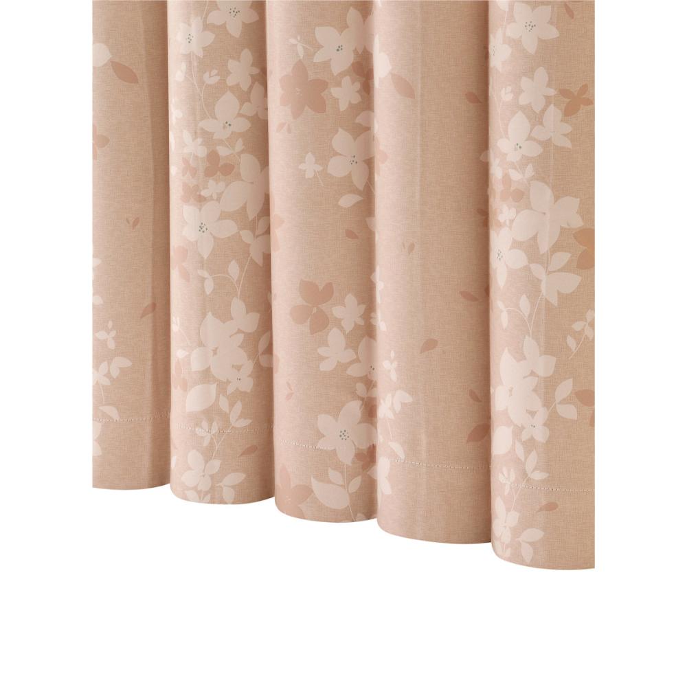 ドレープカーテン　ウィーン　１級遮光　ピンク　１００×２００ｃｍ　２枚組