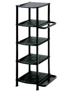 傘立て付シューズラック　５段　ＡＬ－５５５５　ダークブラウン