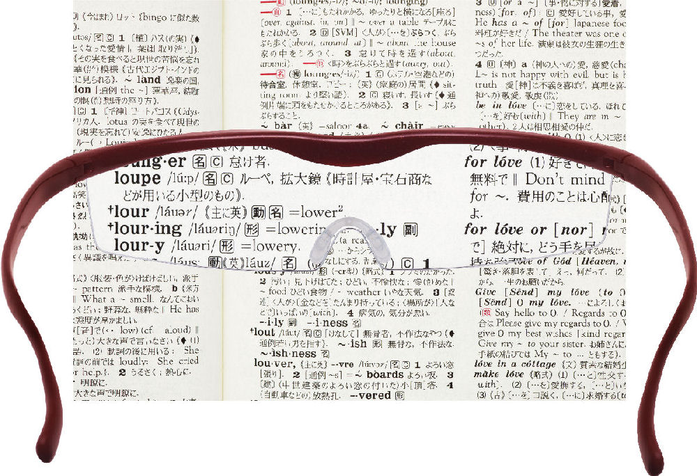 ハズキルーペ５　赤　ブルーライト