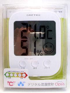 デジタル温湿度計　Ｏ－２３０　ホワイト