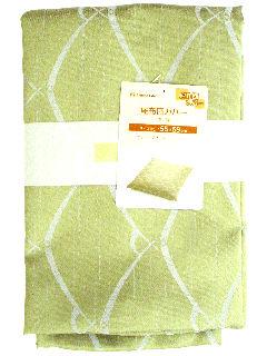 アテーナライフ　座布団カバー　潮騒　グリーン　５５×５９ｃｍ　銘仙判