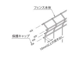 Ｋ＋メッシュフェンス　保護キャップ　ＳＴ（ステンカラー）
