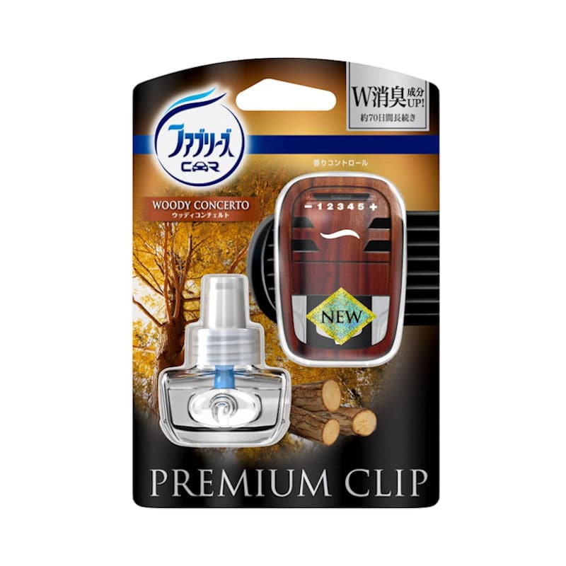 Ｐ＆Ｇ　芳香剤　ファブリーズ　プレミアムクリップ　車用　ウッディコンチェルト　本体