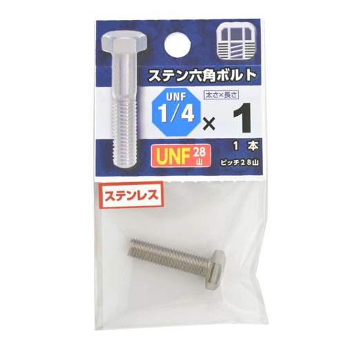 ＵＮＦステンボルト２８山　１／４×１