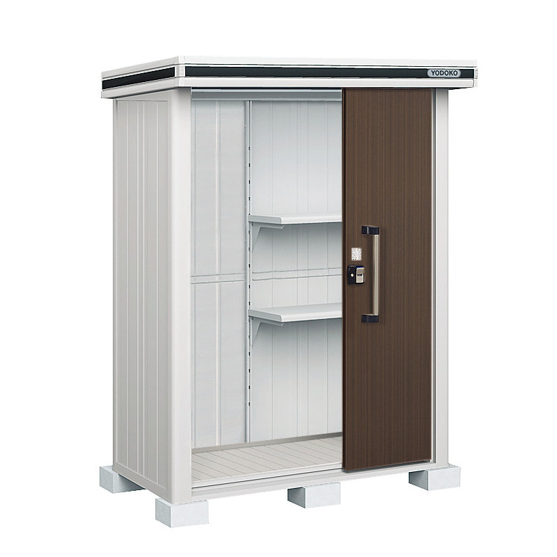 ヨド物置　エルモ　一般・積雪共用型　間口１５１×奥行８１×高さ２１２ｃｍ　カシミヤベージュ　ＬＭＤ－１５０８ＣＢ