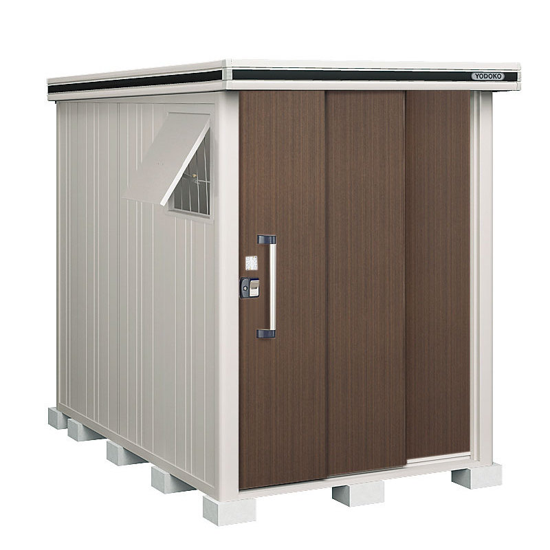 ヨド物置　エルモ　一般・積雪共用型　間口１５１×奥行２５６×高さ２１２ｃｍ　カシミヤベージュ　ＬＭＤ－１５２５ＣＢ