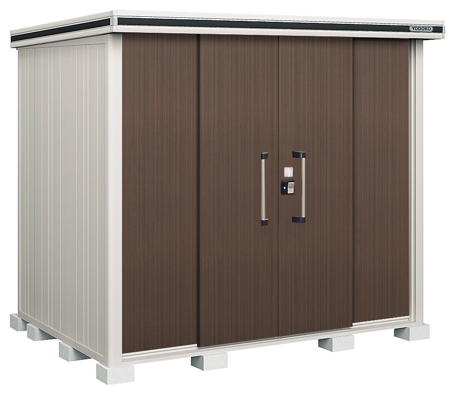 ヨド物置　エルモ　積雪型　間口２５６×奥行１８６×高さ２３６ｃｍ　カシミヤベージュ　ＬＭＤＳ－２５１８ＨＣＢ