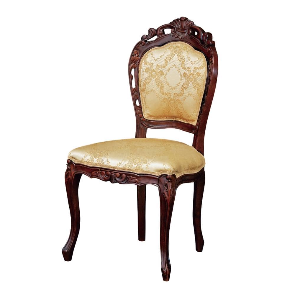 クロシオ　アンティーク調ダイニングチェア　フランシスカチェアー　肘なし　ブラウン