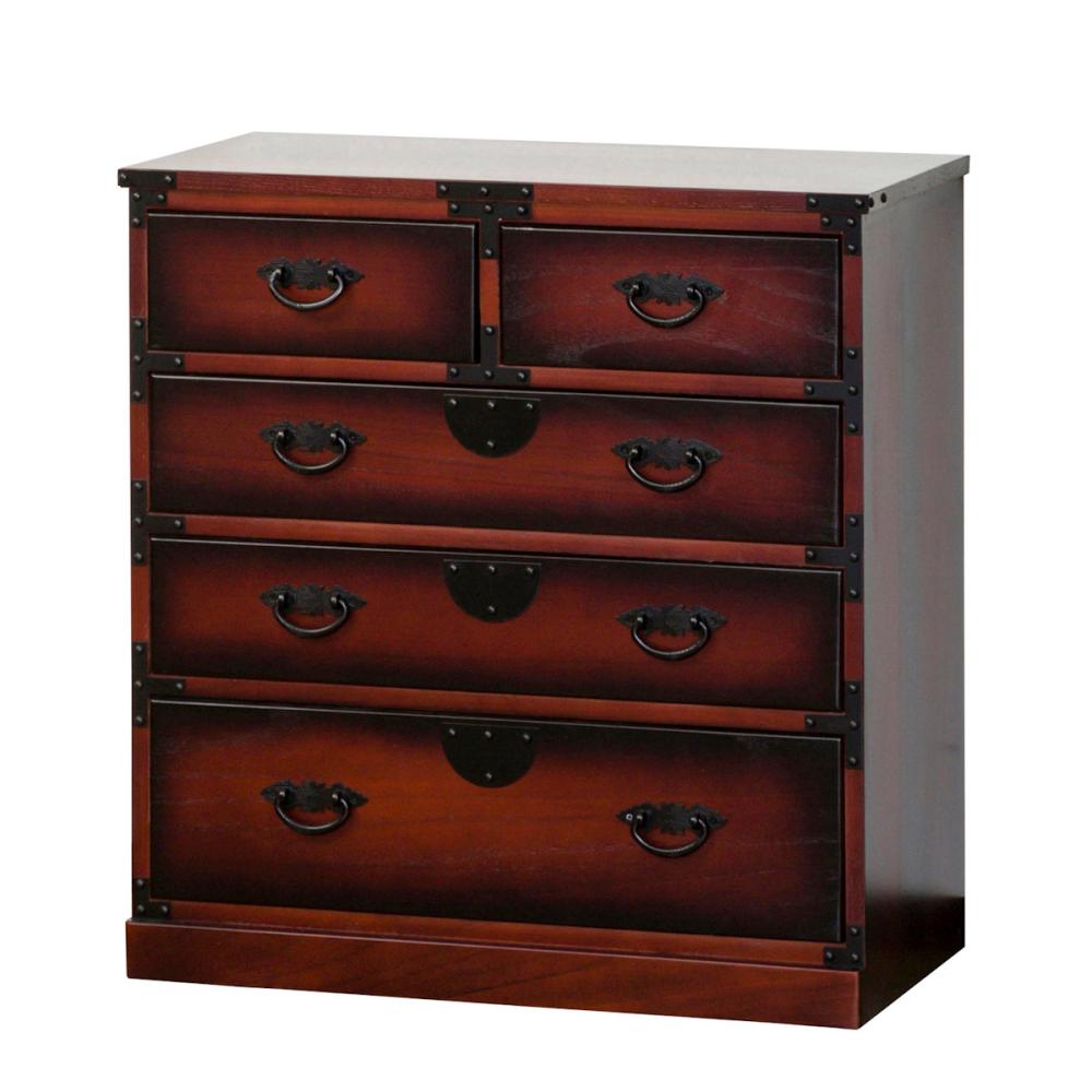 クロシオ　民芸調　引き出し箪笥　完成品