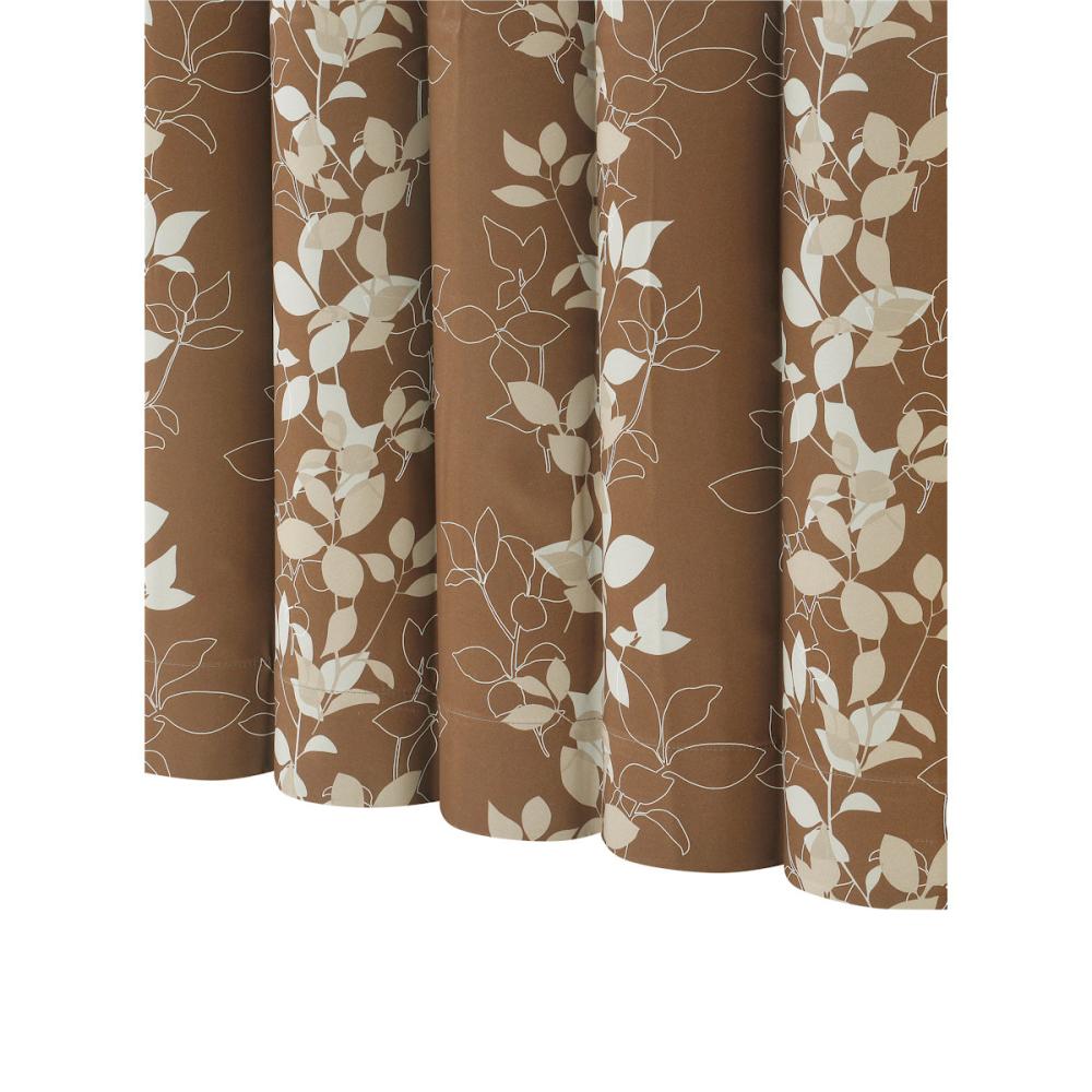 ドレープカーテン　ランケ　１級遮光　ブラウン　１００×１７８ｃｍ　２枚組