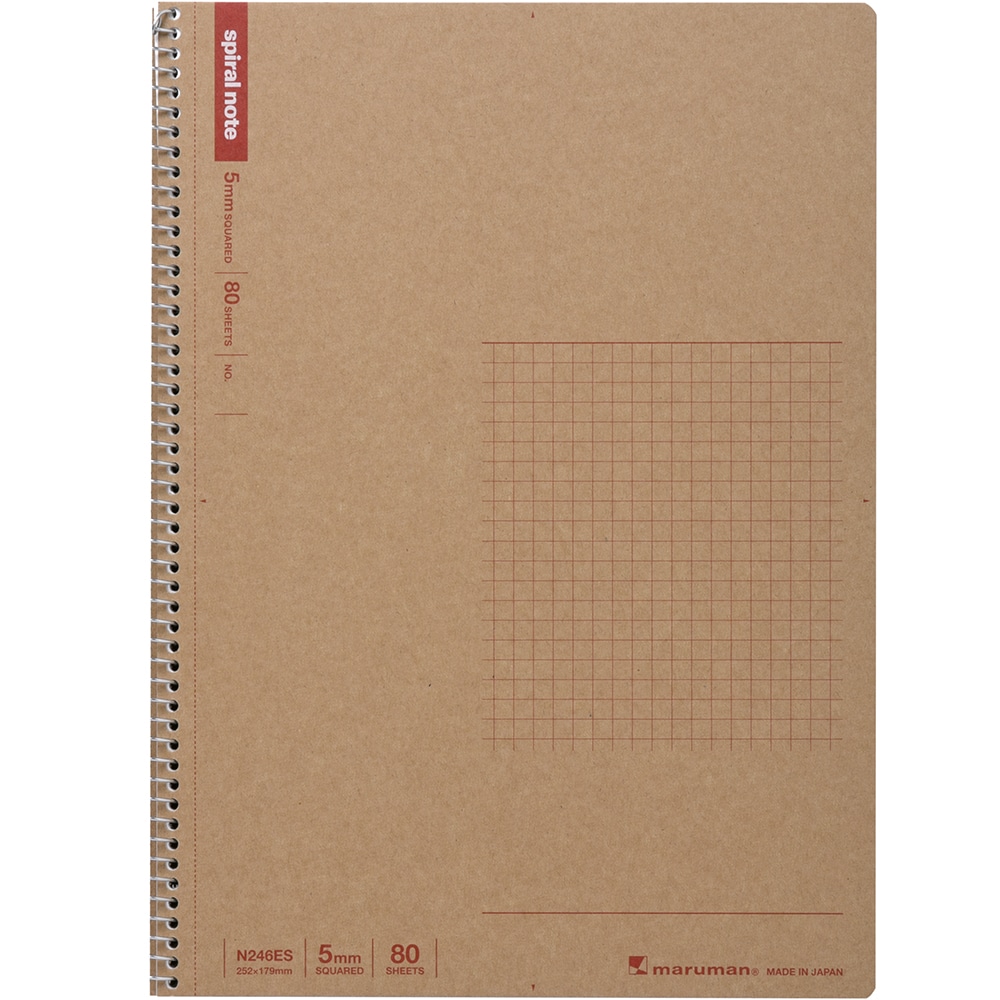 マルマン　Ｂ５　スパイラルノート　方眼罫８０枚