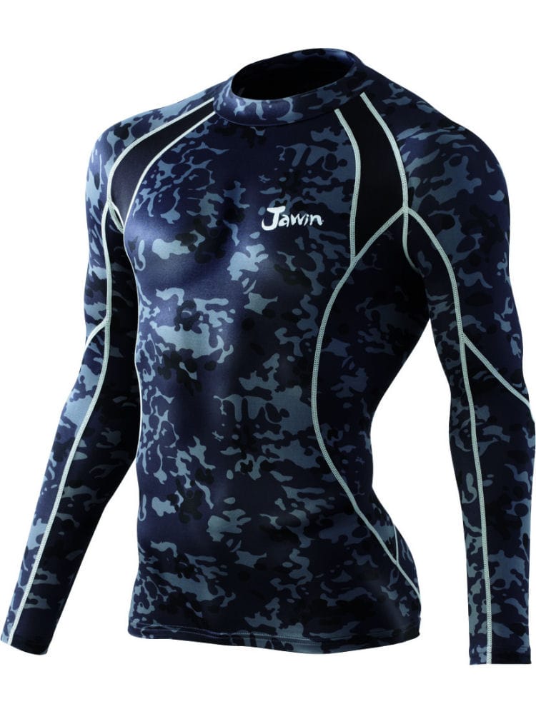 ５２００４　ローネックロングスリーブ　ブラックカモフラ　Ｍ