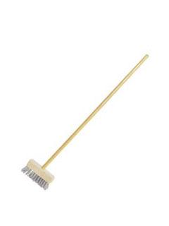 デッキブラシ　ワイヤー　直　柄付き