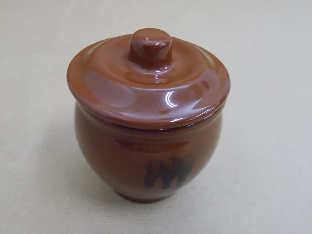 【常滑焼】ふた付　かめ　０．１号