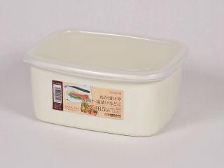 ホーロー角型ストックポット　３．２Ｌ