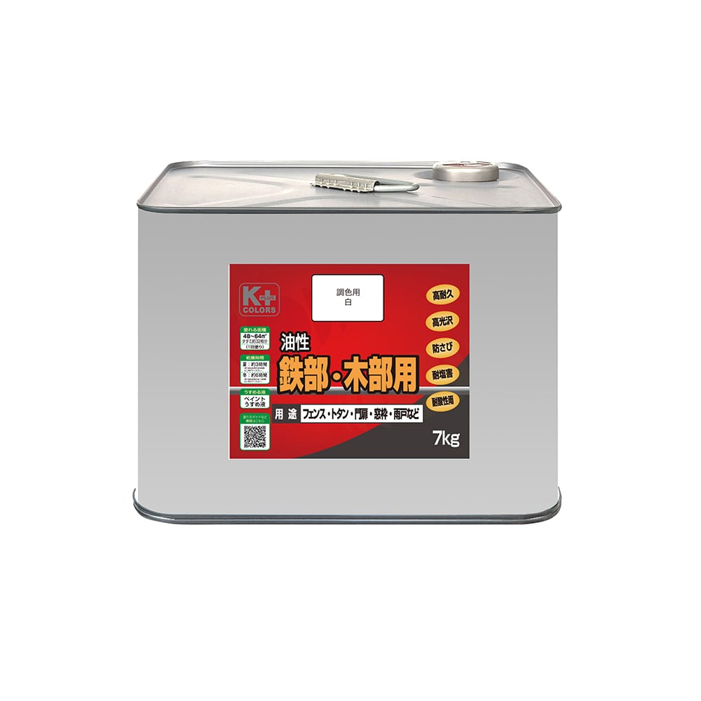 油性Ｐペイントつやあり　調色用　白　７ｋｇ