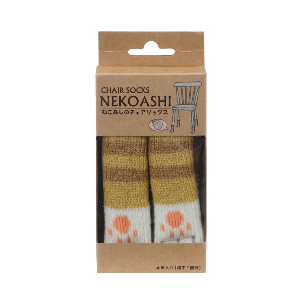 東洋ケース　チェアソックス　ネコ足　チャトラ　４足入り　ＣＳＫ－ＮＡ０３
