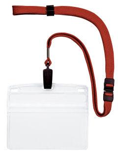 オープン　吊り下げ名札　クリップ式ソフトヨコ　レッド　ＮＬ－２１Ｐ－ＲＤ