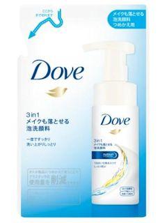 ダヴ　３ｉｎ１（スリーインワン）　メイクも落とせる泡洗顔料　つめかえ用　１２０ｍＬ