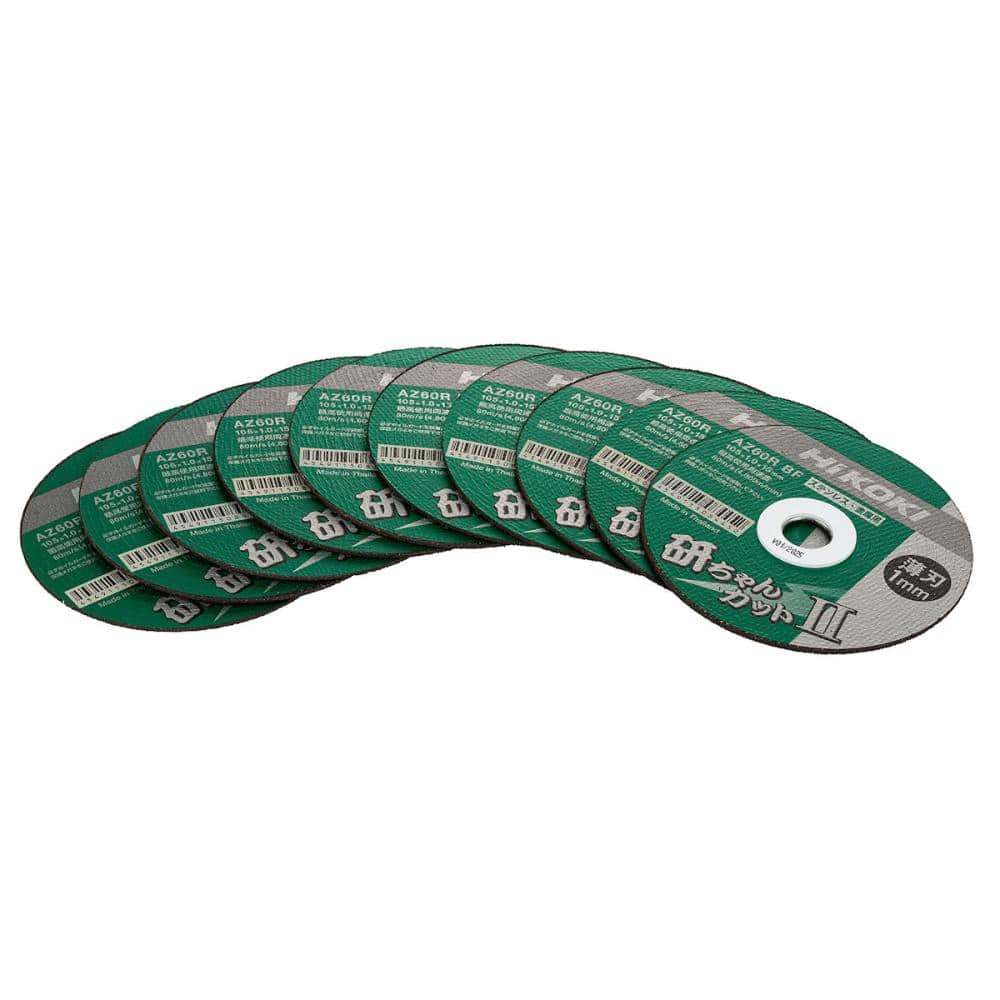 ＨｉＫＯＫＩ（ハイコーキ）　切断砥石　研ちゃんカット２　１０５×１．０×１５ｍｍ　１０枚入り　００４０－２５９６