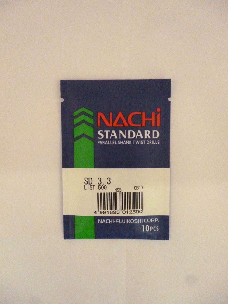 ナチ　鉄工用ドリル　１０本入　ＳＤ３．３ｍｍ