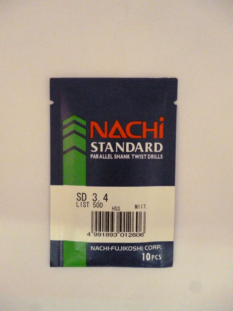 ナチ　鉄工用ドリル　１０本入　ＳＤ３．４ｍｍ