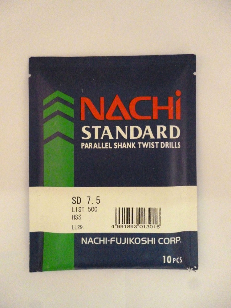 ナチ　鉄工用ドリル　１０本入　ＳＤ７．５ｍｍ