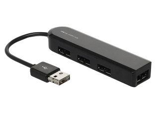 ナカバヤシ　４ポートＵＳＢ２．０両面挿ハブ　ＵＨ－２３６４ＢＫ