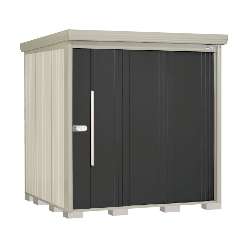 タクボ物置　Ｍｒ．ストックマン　ダンディ　間口２０２×奥行１９２ｃｍ　側面棚タイプ　多雪型・結露減少屋根　カーボンブラウン　ＮＤ－ＳＺ２０１９ＹＢ