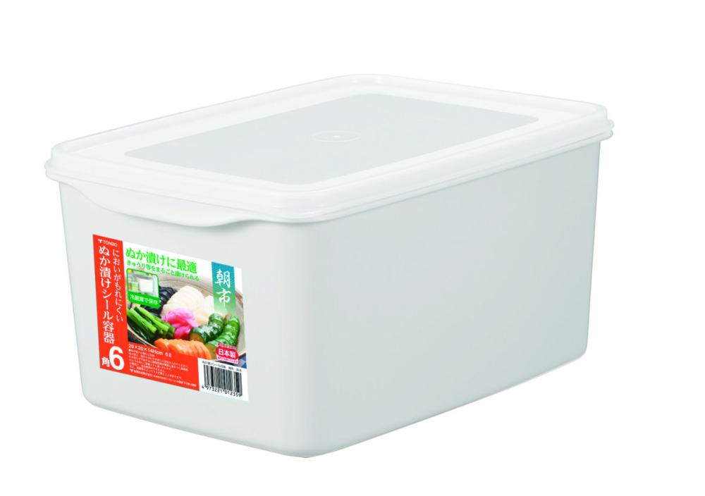 トンボ　ぬか漬けシール朝市　角６型　ベージュ　６Ｌ