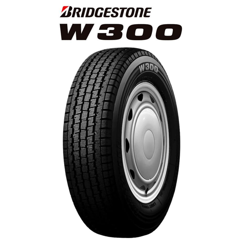 ブリヂストン　Ｗ３００　１４５Ｒ１２　６ＰＲ　スチールホイール　４本セット