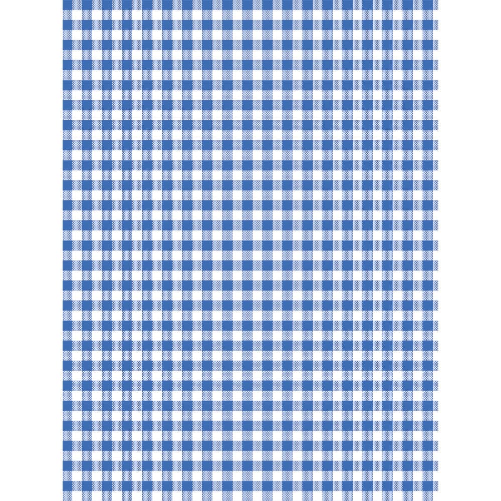 ササガワ　包装紙　レトロギンガム　全判　青　５０枚入り