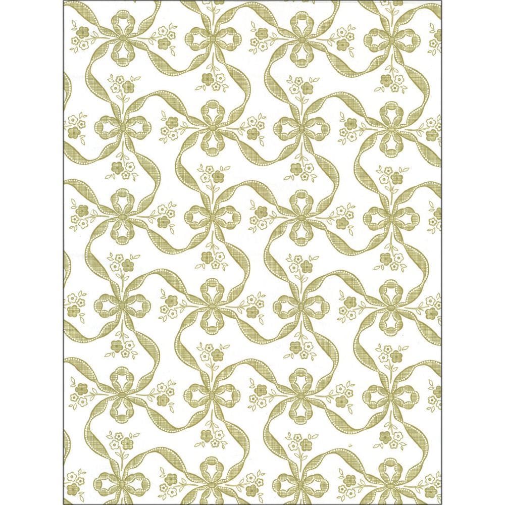 ササガワ　包装紙　フラールリボン　全判　白　金　５０枚入り