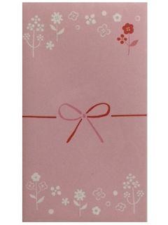 モーノクラフト　ポチ袋　花柄プチ　ピンク