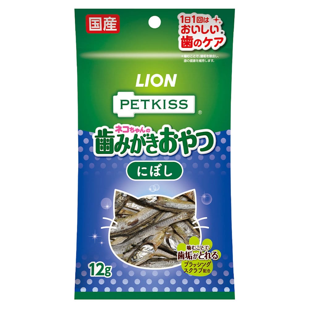 ＰＥＴＫＩＳＳ　ネコちゃんの歯みがきおやつ　にぼし　１２ｇ