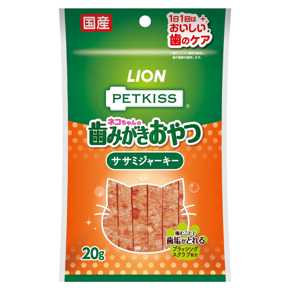 ＰＥＴＫＩＳＳ　ネコちゃんの歯みがきおやつ　ササミジャキー　２０ｇ