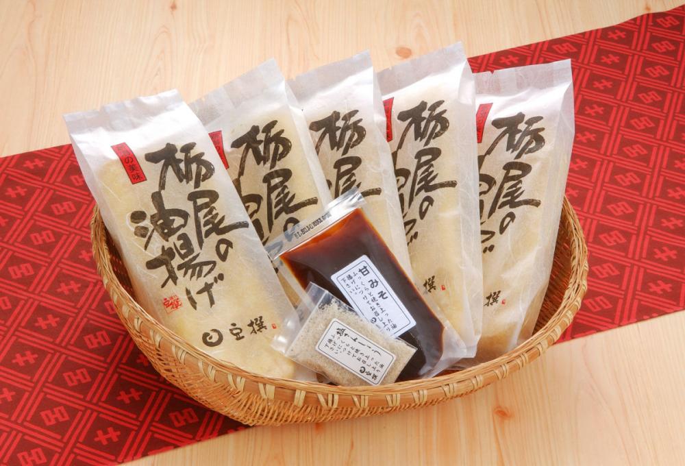 新潟県長岡市（旧栃尾市）　栃尾の油揚げ５枚たれつきセット