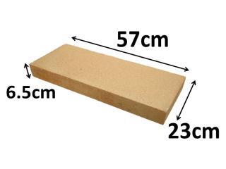 你的品牌名　耐火レンガ【大判耐火ブリックヤードレンガ】　アイボリー　５７０×２３０×６５ｍｍ