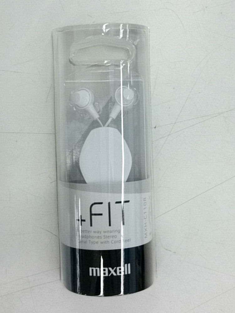 日立マクセル　カナル型ヘッドホン　リールタイプ　ＭＸＨ－Ｃ１１０Ｒ　ホワイト