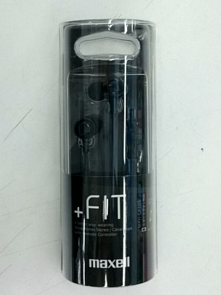 日立マクセル　カナル型ヘッドホン　スマートフォン対応リモコンタイプ　ＭＸＨ－Ｃ１１０Ｓ　ブラック