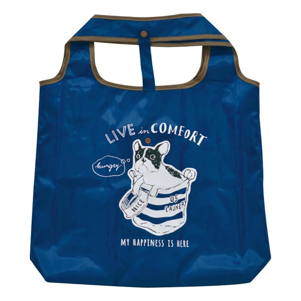 マリオ　ショッピングバック　エコイーナ　フレンチブル　ネイビー