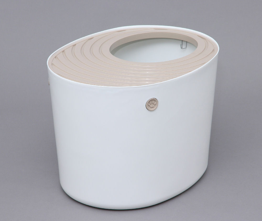 アイリス　上から猫トイレ　ホワイト　ＰＵＮＴ－５３０